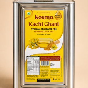 Kachi Ghani Yellow Mustard Oil – 15 LTR Tin